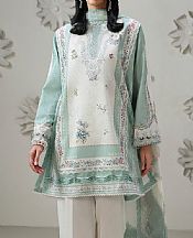 Off White/Summer Green Lawn Suit