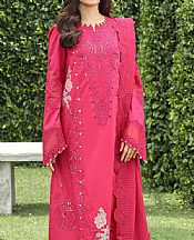 Qalamkar Redical Red Lawn Suit- Pakistani Designer Lawn Suits