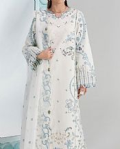 Qalamkar White Lawn Suit- Pakistani Designer Lawn Suits