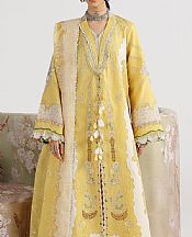 Qalamkar Yellow Lawn Suit- Pakistani Designer Lawn Suits