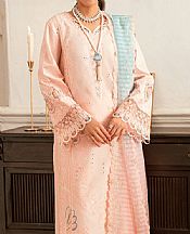 Qalamkar Peach Lawn Suit- Pakistani Lawn Dress