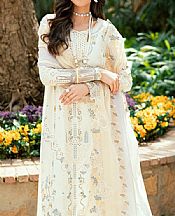 Qalamkar Off White Lawn Suit- Pakistani Lawn Dress