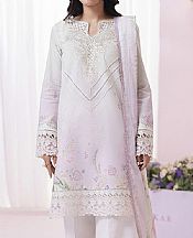 Qalamkar Off White/Pink Flare Lawn Suit- Pakistani Designer Lawn Suits