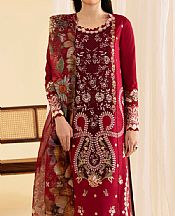 Qalamkar Scarlet Lawn Suit- Pakistani Lawn Dress