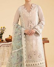 Qalamkar Beige Lawn Suit- Pakistani Lawn Dress