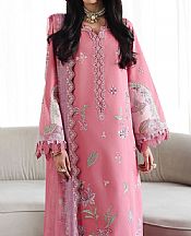 Qalamkar Pink Lawn Suit- Pakistani Designer Lawn Suits