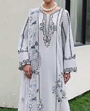 Qalamkar Light Grey Lawn Suit- Pakistani Lawn Dress