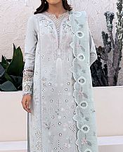 Qalamkar Light Grey Lawn Suit- Pakistani Designer Lawn Suits