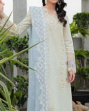 Qalamkar Pale Leaf Lawn Suit- Pakistani Lawn Dress
