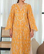 Qalamkar Cadmium Orange Lawn Suit (2 pcs)- Pakistani Lawn Dress