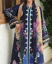 Qalamkar Navy Jacquard Suit- Pakistani Winter Dress