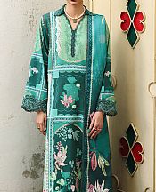 Qalamkar Green Jacquard Suit- Pakistani Winter Dress
