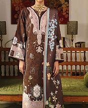Qalamkar Brown Jacquard Suit- Pakistani Winter Clothing