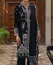 Qalamkar Black Peach Leather Suit- Pakistani Winter Dress