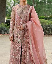Qalamkar Oriental Pink Organza Suit- Pakistani Chiffon Dress