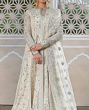 Qalamkar Off White Chiffon Suit- Pakistani Chiffon Dress