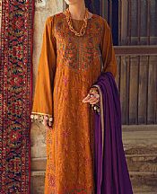 Bright Orange Khaddar Suit- Pakistani Winter Clothing