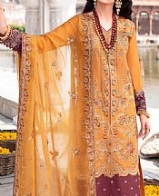 Ramsha Orange Lawn Suit- Pakistani Lawn Dress