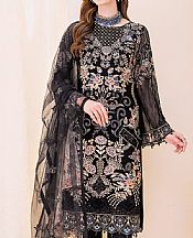 Black Chiffon Suit- Pakistani Designer Chiffon Suit
