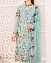 Light Turquoise Chiffon Suit- Pakistani Chiffon Dress