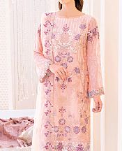 Ramsha Baby Pink Chiffon Suit- Pakistani Chiffon Dress