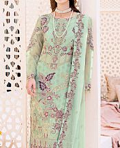 Ramsha Mint Green Chiffon Suit- Pakistani Designer Chiffon Suit