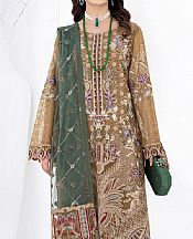 Ramsha Peanut Brown Chiffon Suit- Pakistani Chiffon Dress