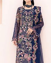 Midnight Blue Chiffon Suit- Pakistani Designer Chiffon Suit