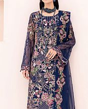 Ramsha Midnight Blue Chiffon Suit- Pakistani Chiffon Dress