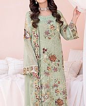 Ramsha Pistachio Green Chiffon Suit- Pakistani Chiffon Dress