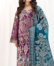 Egg Plant Chiffon Suit- Pakistani Designer Chiffon Suit