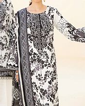 Off-white/Black Khaddar Suit- Pakistani Winter Clothing