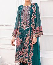 Teal Chiffon Suit- Pakistani Designer Chiffon Suit