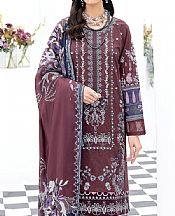 Ramsha Wine Red Lawn Suit- Pakistani Designer Lawn Suits