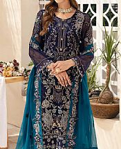 Ramsha Navy Blue Chiffon Suit- Pakistani Chiffon Dress