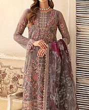 Ramsha Dark Grey Chiffon Suit- Pakistani Designer Chiffon Suit