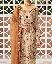 Ramsha Fawn Chiffon Suit- Pakistani Designer Chiffon Suit
