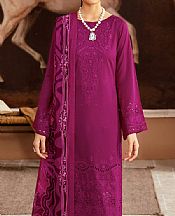 Ramsha Egg Plant Lawn Suit- Pakistani Lawn Dress
