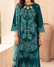 Ramsha Dark Teal Lawn Suit- Pakistani Lawn Dress