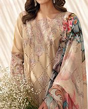 Ramsha Tan Lawn Suit- Pakistani Designer Lawn Suits