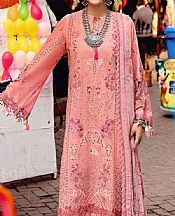 Ramsha Peachy Pink Lawn Suit- Pakistani Lawn Dress