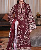 Wine Lawn Suit
