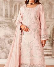 Ramsha Oyster Pink Raw Silk Suit- Pakistani Chiffon Dress