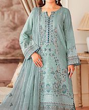 Ramsha Summer Green Raw Silk Suit- Pakistani Chiffon Dress