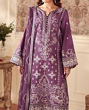 Ramsha Light Plum Raw Silk Suit- Pakistani Chiffon Dress
