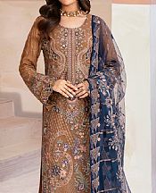 Ramsha Light Brown Chiffon Suit- Pakistani Chiffon Dress