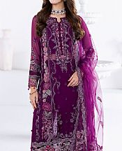 Ramsha Eggplant Chiffon Suit- Pakistani Chiffon Dress