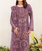 Ramsha Lavender Chiffon Suit- Pakistani Designer Chiffon Suit