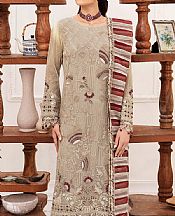 Ramsha Light Grey Chiffon Suit- Pakistani Chiffon Dress