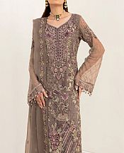 Ramsha Grey Chiffon Suit- Pakistani Designer Chiffon Suit